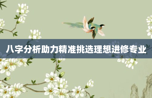 八字分析助力精准挑选理想进修专业