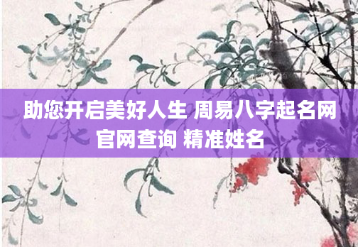 助您开启美好人生 周易八字起名网官网查询 精准姓名