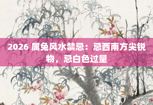 2026 属兔风水禁忌：忌西南方尖锐物，忌白色过量