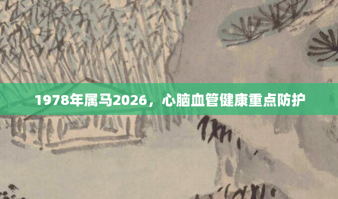 1978年属马2026，心脑血管健康重点防护