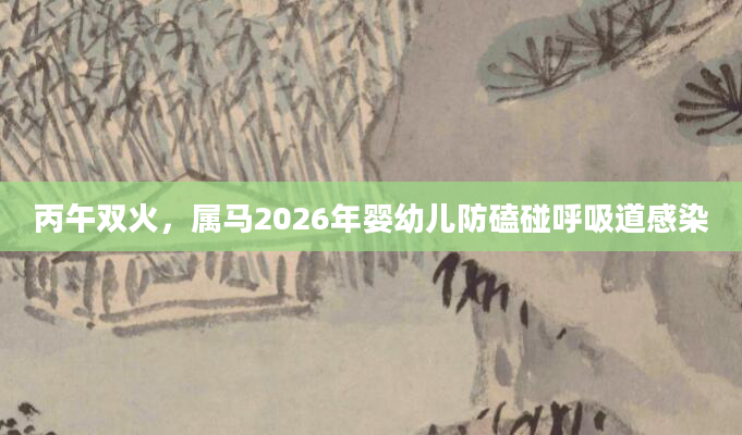 丙午双火，属马2026年婴幼儿防磕碰呼吸道感染