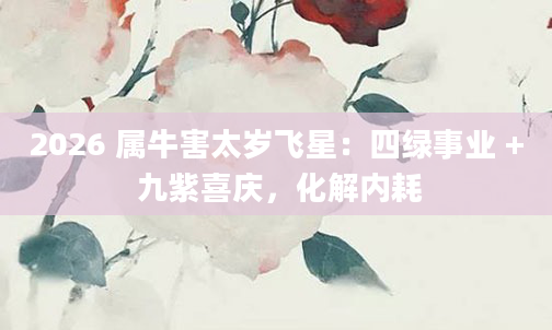 2026 属牛害太岁飞星：四绿事业 + 九紫喜庆，化解内耗