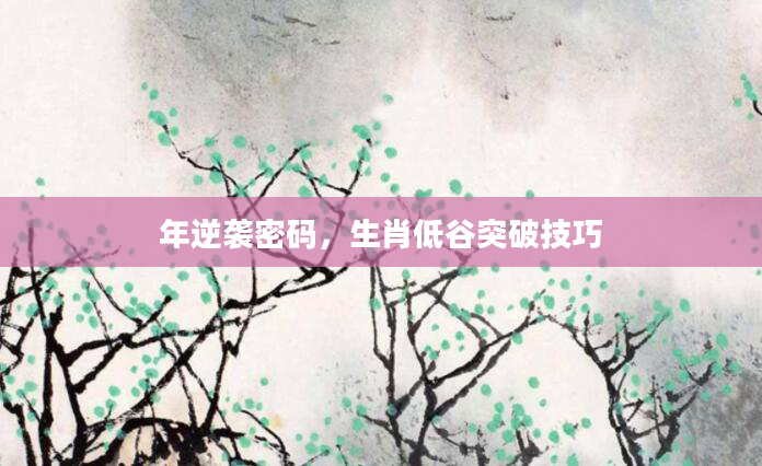 年逆袭密码，生肖低谷突破技巧