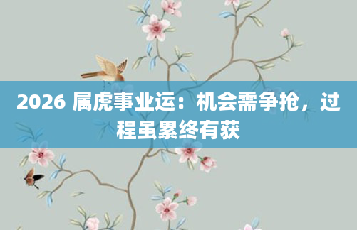 2026 属虎事业运：机会需争抢，过程虽累终有获