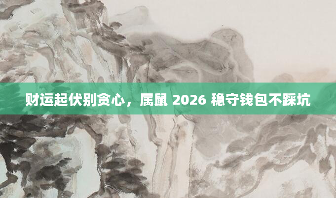 财运起伏别贪心，属鼠 2026 稳守钱包不踩坑