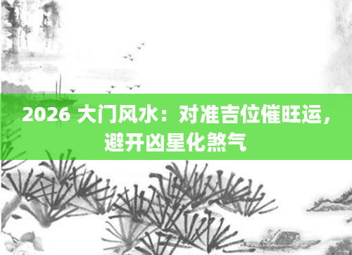 2026 大门风水：对准吉位催旺运，避开凶星化煞气