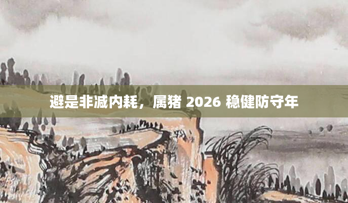 避是非减内耗，属猪 2026 稳健防守年