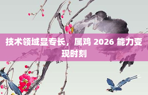 技术领域显专长，属鸡 2026 能力变现时刻