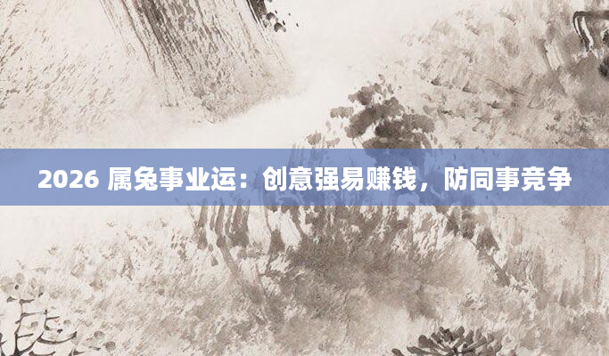 2026 属兔事业运：创意强易赚钱，防同事竞争