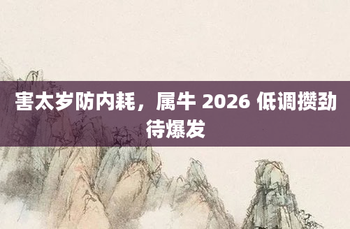 害太岁防内耗，属牛 2026 低调攒劲待爆发
