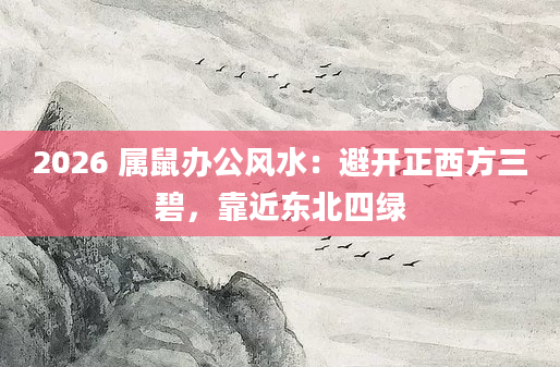 2026 属鼠办公风水：避开正西方三碧，靠近东北四绿