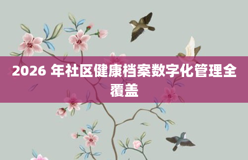 2026 年社区健康档案数字化管理全覆盖