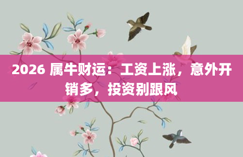 2026 属牛财运：工资上涨，意外开销多，投资别跟风
