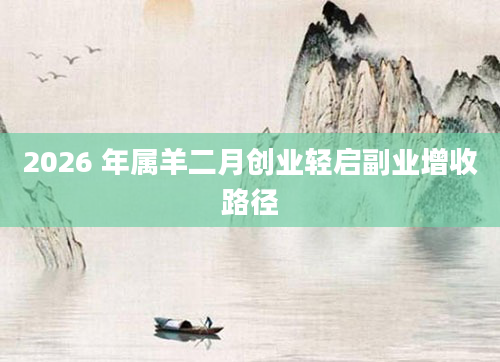 2026 年属羊二月创业轻启副业增收路径