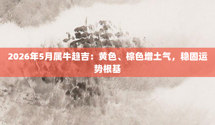 2026年5月属牛趋吉：黄色、棕色增土气，稳固运势根基