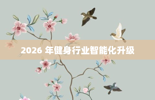 2026 年健身行业智能化升级