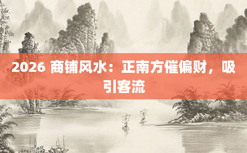 2026 商铺风水：正南方催偏财，吸引客流