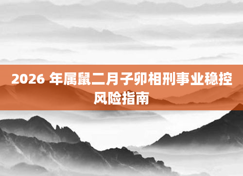 2026 年属鼠二月子卯相刑事业稳控风险指南