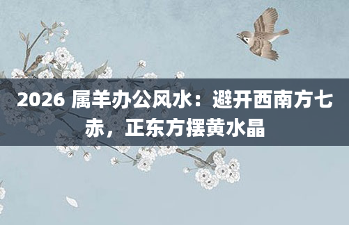 2026 属羊办公风水：避开西南方七赤，正东方摆黄水晶