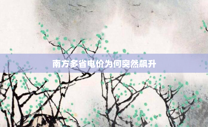 南方多省电价为何突然飙升