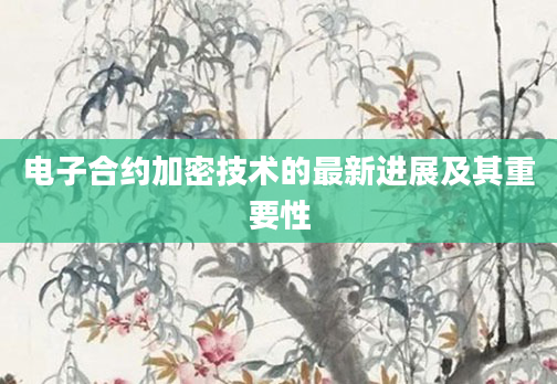 电子合约加密技术的最新进展及其重要性