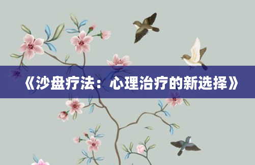 《沙盘疗法：心理治疗的新选择》