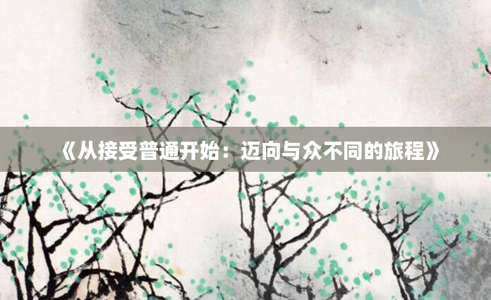 《从接受普通开始：迈向与众不同的旅程》