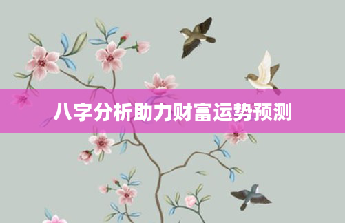 八字分析助力财富运势预测