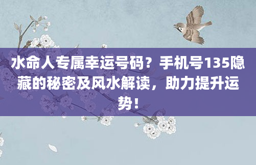 水命人专属幸运号码？手机号135隐藏的秘密及风水解读，助力提升运势！