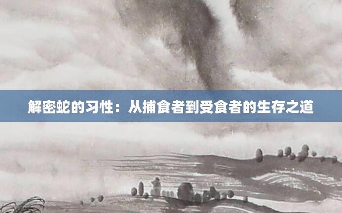 解密蛇的习性：从捕食者到受食者的生存之道