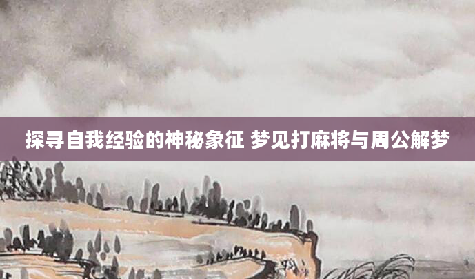 探寻自我经验的神秘象征 梦见打麻将与周公解梦