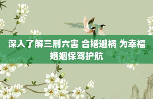 深入了解三刑六害 合婚避祸 为幸福婚姻保驾护航