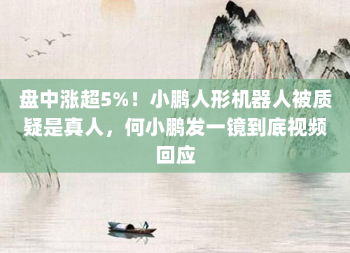 盘中涨超5%!小鹏人形机器人被质疑是真人,何小鹏发一镜到底视频回应