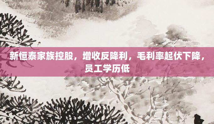 新恒泰家族控股,增收反降利,毛利率起伏下降,员工学历低