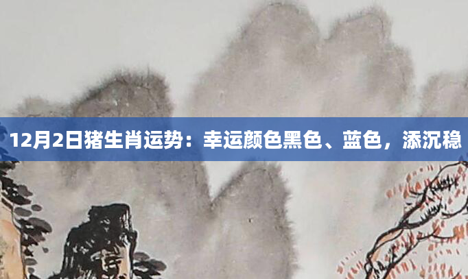 12月2日猪生肖运势:幸运颜色黑色、蓝色,添沉稳