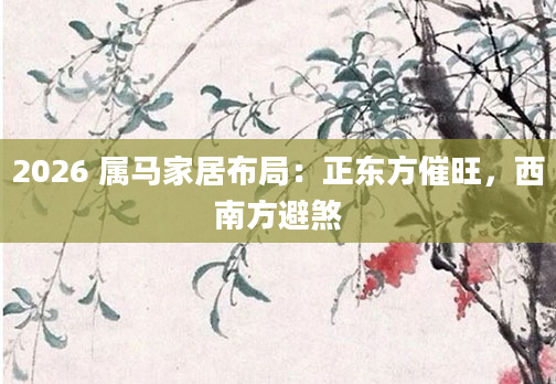 2026 属马家居布局:正东方催旺,西南方避煞