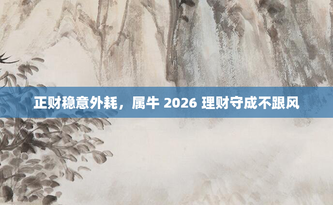 正财稳意外耗,属牛 2026 理财守成不跟风