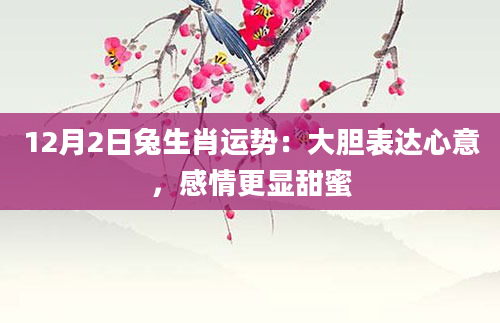 12月2日兔生肖运势:大胆表达心意,感情更显甜蜜