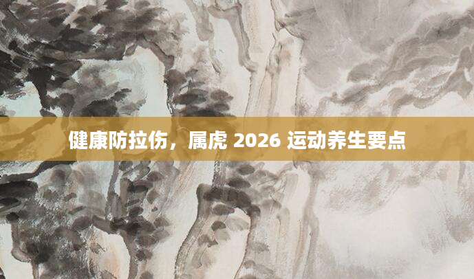 健康防拉伤,属虎 2026 运动养生要点