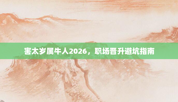 害太岁属牛人2026,职场晋升避坑指南