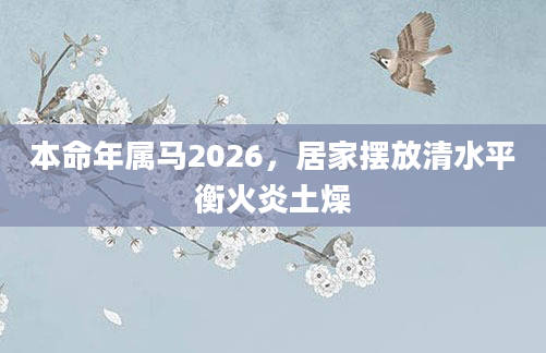 本命年属马2026,居家摆放清水平衡火炎土燥