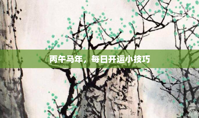 丙午马年,每日开运小技巧