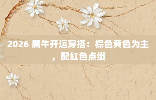 2026 属牛开运穿搭:棕色黄色为主,配红色点缀