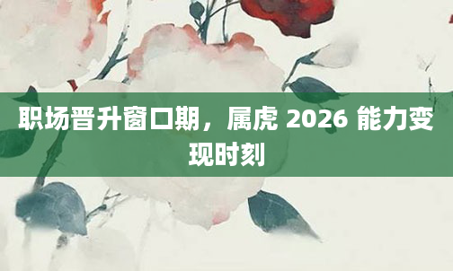职场晋升窗口期,属虎 2026 能力变现时刻