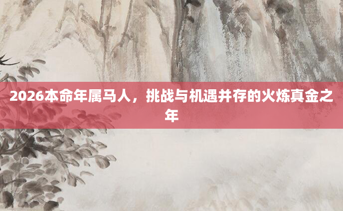2026本命年属马人,挑战与机遇并存的火炼真金之年