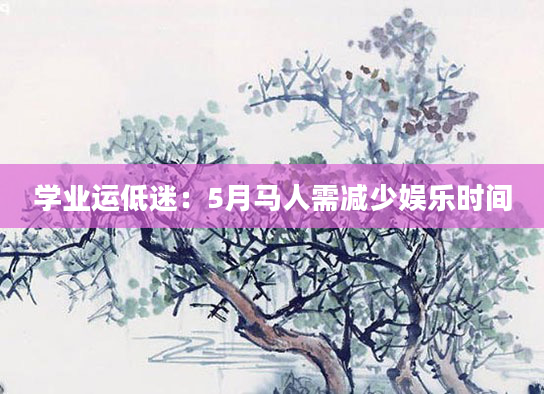 学业运低迷:5月马人需减少娱乐时间